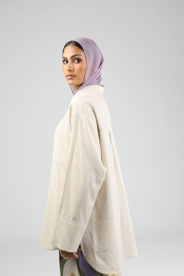 Nude Linen Shirt - Shirt - Mizyana