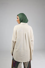 Nude Linen Shirt - Shirt - Mizyana