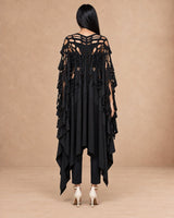 Okda Flexible Black Cut-Out Viscose Dress - Dress - Mizyana
