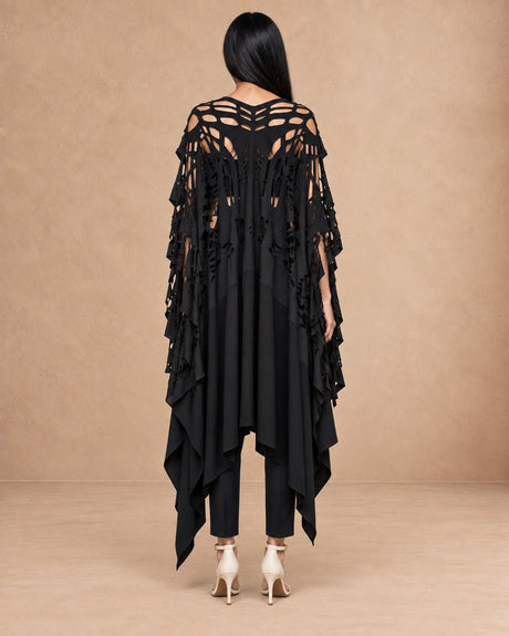 Okda Flexible Black Cut-Out Viscose Dress - Dress - Mizyana