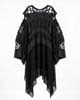 Okda Flexible Black Cut-Out Viscose Dress - Dress - Mizyana