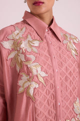 Old Rose Mimi - Framed Shirt Dress - Shirt Dress - Mizyana