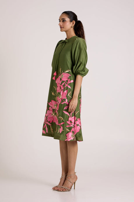 Olive Green Vinny - Brunch Day Dress - Dress - Mizyana