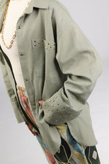Olive Linen Shirt - Shirt - Mizyana