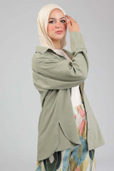 Olive Linen Shirt - Shirt - Mizyana