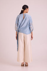 Ooty - Tie-up Top + Pants - Two-Piece Set - Mizyana