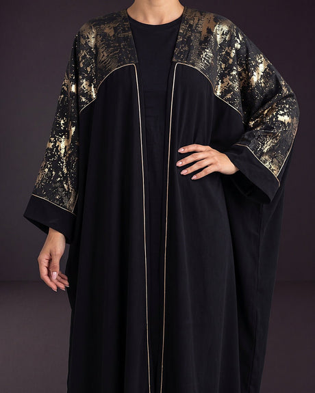 Opulent Brocade Abaya Set - Abaya - Mizyana