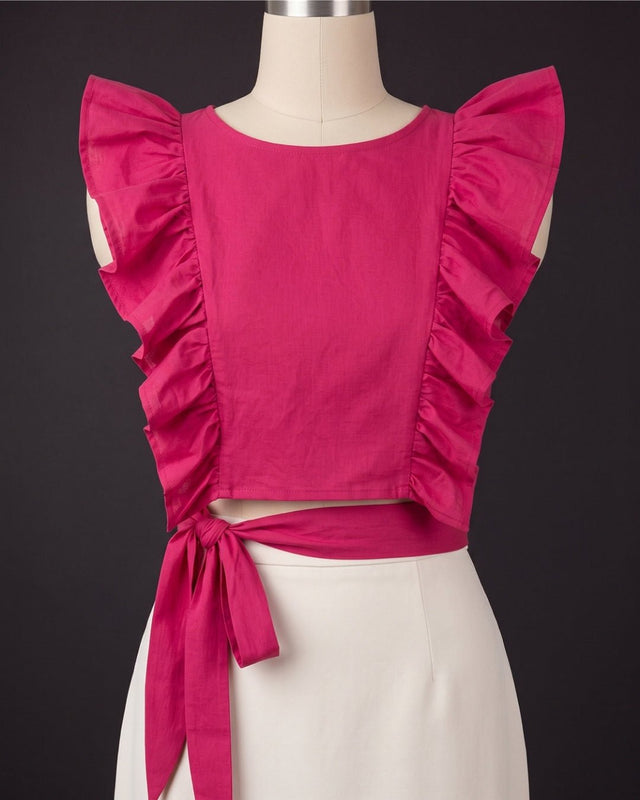 Overlap Cotton Top - Blouse - Mizyana
