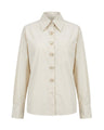 Pearl Flower Buttoned Cotton Shirt - Shirt - Mizyana