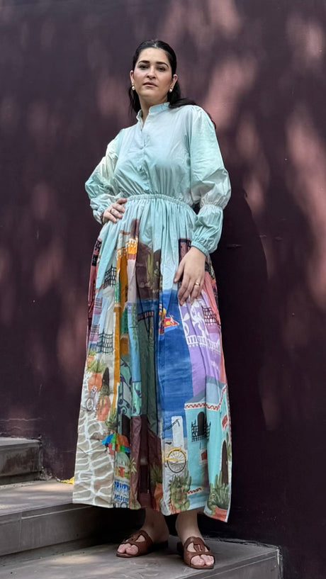 Petalia Dress in Casa Parade print - Dress - Mizyana