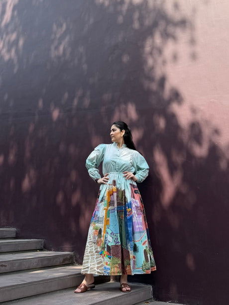 Petalia Dress in Casa Parade print - Dress - Mizyana