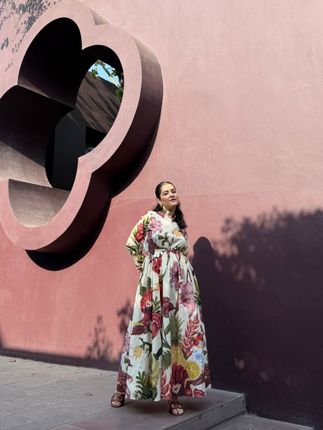 Petalia Dress in Sol Garden print (Sandstone) - Dress - Mizyana