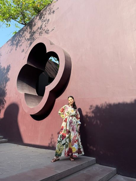 Petalia Dress in Sol Garden print (Sandstone) - Dress - Mizyana