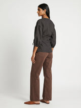 Pia Black Chanderi Top - Shirt - Mizyana