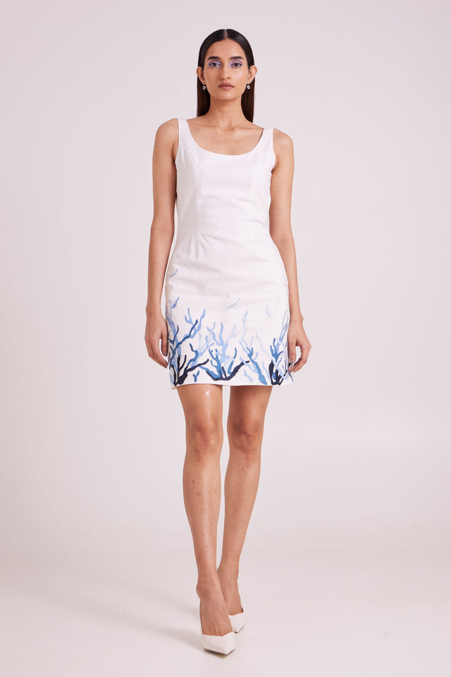 Picabo - Lite Denim Short Dress & Misty Bolero - Two-Piece Set - Mizyana