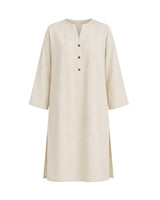Placket Linen Tunic - Tunic - Mizyana