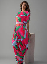Print drape dress - Dress - Mizyana