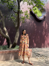 Raya Dress in Camino print - Dress - Mizyana