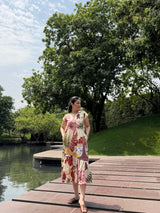 Raya Dress in Sol Garden print (Sandstone) - Dress - Mizyana