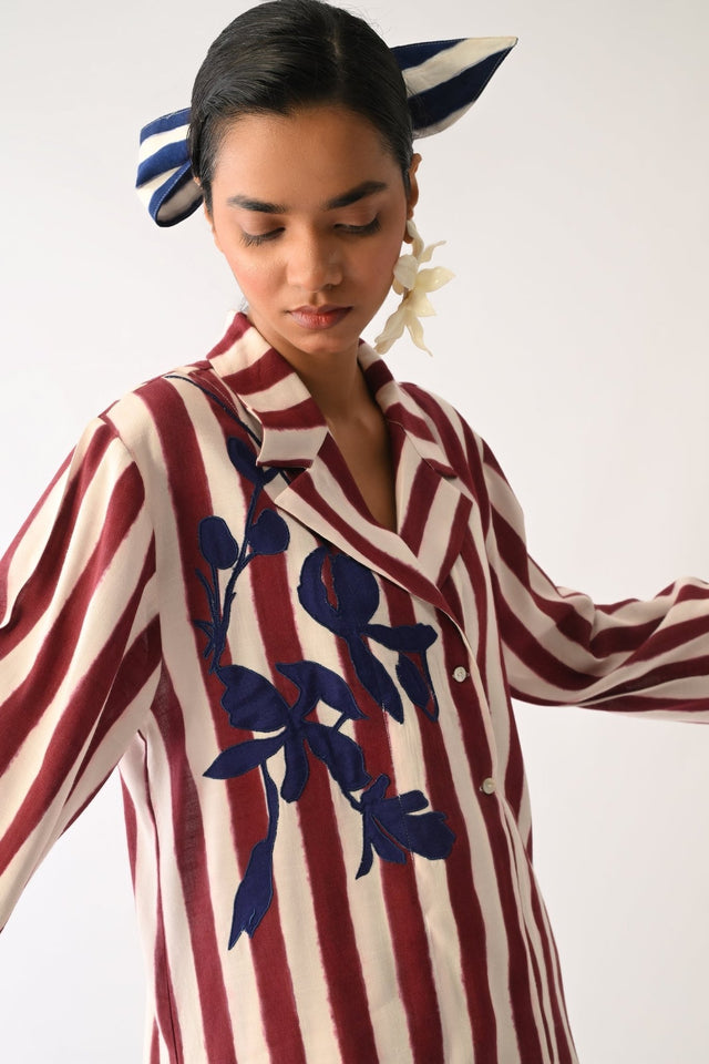 Revolt Bric Psyflora Appliqu√© Shirt - Shirt - Mizyana