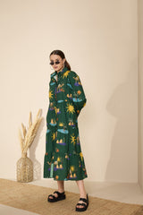 Riviera in Hidden Spring Print (Green) - Dress - Mizyana