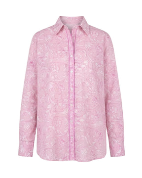 Rooh Rose Pink Paisley Print Cotton Shirt - Shirt - Mizyana