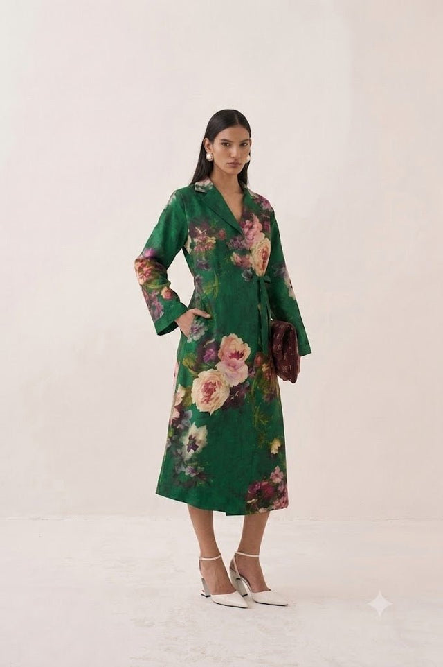 Rosarium Tie knot Trench Dress - Dress - Mizyana