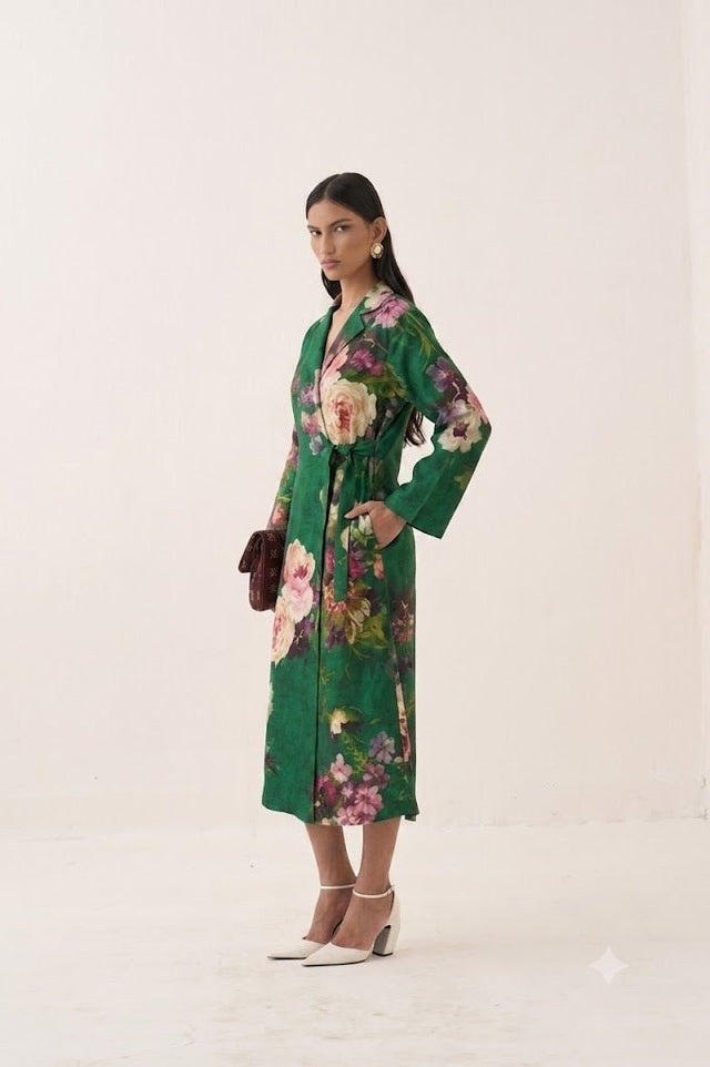 Rosarium Tie knot Trench Dress - Dress - Mizyana