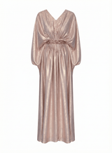Rose Luxe Blush Pink Pleated Shimmer Kaftan - Kaftan - Mizyana