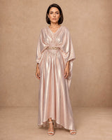 Rose Luxe Embellished Belt Kaftan - Kaftan - Mizyana