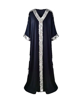 Royal Sequin Embellished Neckline Jalabiya - Jalabiya - Mizyana