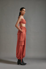 Rust Safari Cargo Set - Two-Piece Set - Mizyana