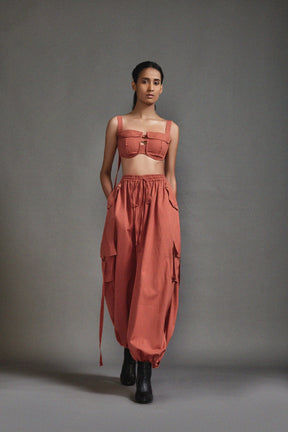 Rust Safari Cargo Set - Two-Piece Set - Mizyana