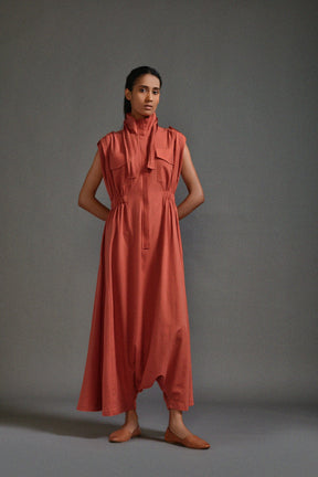 Rust Safari Sphara Jumpsuit - Jumpsuit - Mizyana