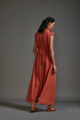Rust Safari Sphara Jumpsuit - Jumpsuit - Mizyana