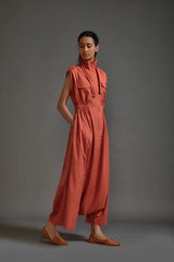 Rust Safari Sphara Jumpsuit - Jumpsuit - Mizyana