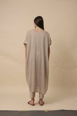Sand Rib Mul Cowl Tunic Co-Ord Set (2 PCS) - Co-ord Set - Mizyana