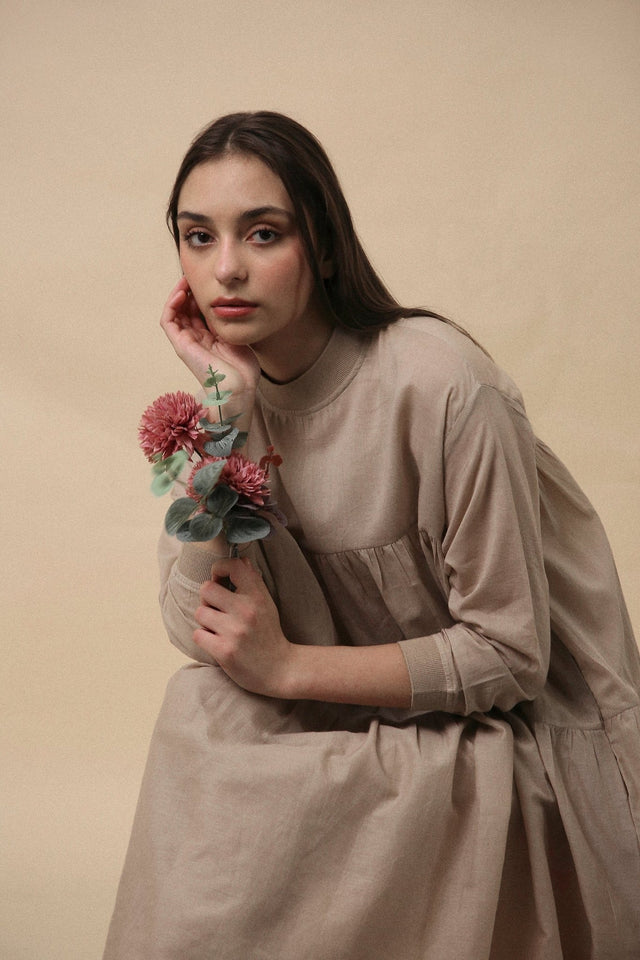 Sand Rib Mul Vena Co-Ord Set (2 PCS) - Co-ord Set - Mizyana