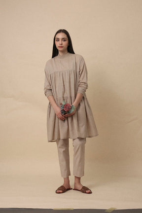 Sand Rib Mul Vena Co-Ord Set (2 PCS) - Co-ord Set - Mizyana