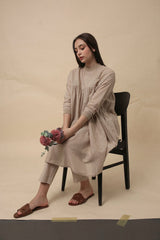 Sand Rib Mul Vena Co-Ord Set (2 PCS) - Co-ord Set - Mizyana