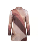 Sandy Waves Long Sleeve Swimming Rash Guard Top - Rash Guard - Mizyana
