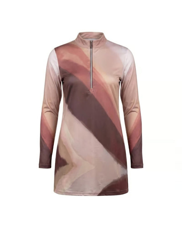 Sandy Waves Long Sleeve Swimming Rash Guard Top - Rash Guard - Mizyana