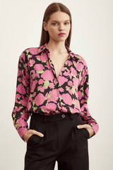 Satin Shirt - Floral - Shirt - Mizyana