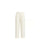 SE Cotton Pants in off white with pleated front and straight legs, flat front view