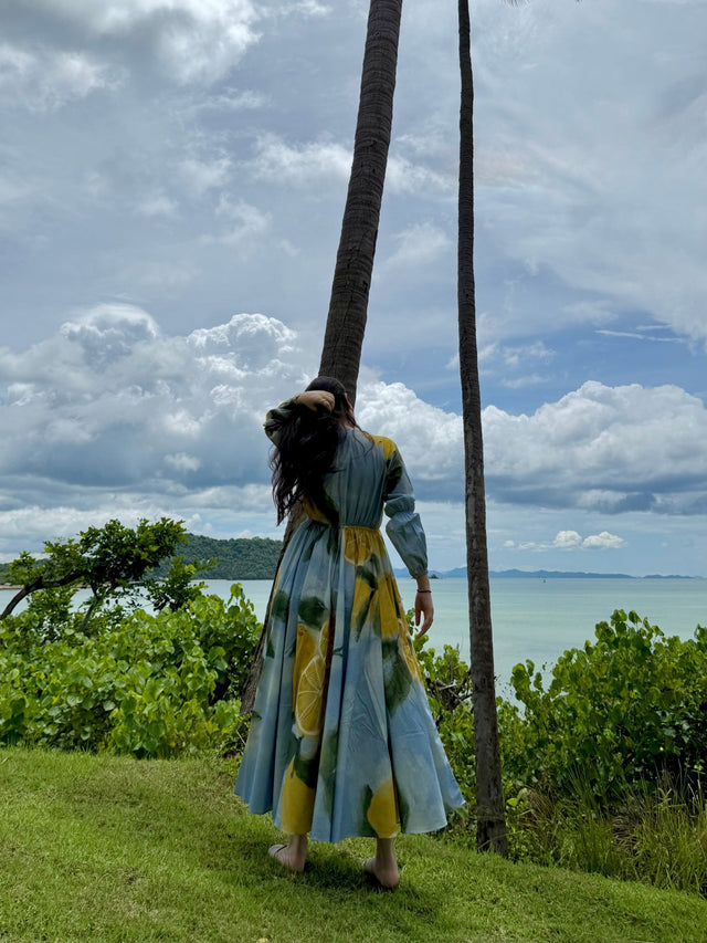 Selene Dress in Limoncello Print - Dress - Mizyana