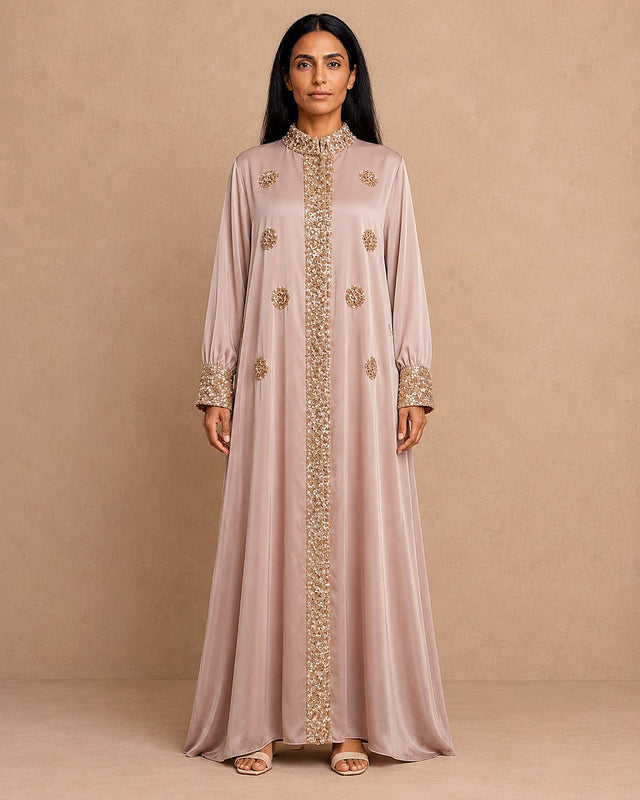 Sequin Satin Jalabiya - Jalabiya - Mizyana
