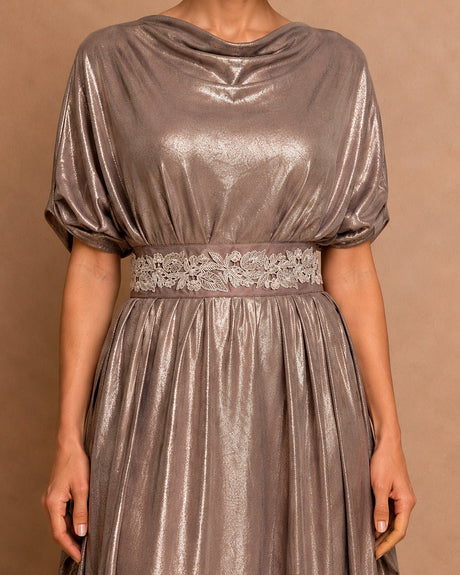 Shimmery Embellished Belt Kaftan - Kaftan - Mizyana