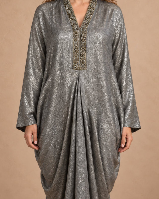 Shimmery Embellished Kaftan - Kaftan - Mizyana