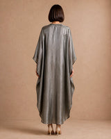 Shimmery Embellished Neck & Side Kaftan - Kaftan - Mizyana