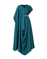 Signature Drape V-Neck Kaftan with Embellished Belt - Kaftan - Mizyana